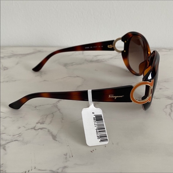 Ferragamo Sunglasses Tortoise Sunnies Oversized - Picture 4 of 8